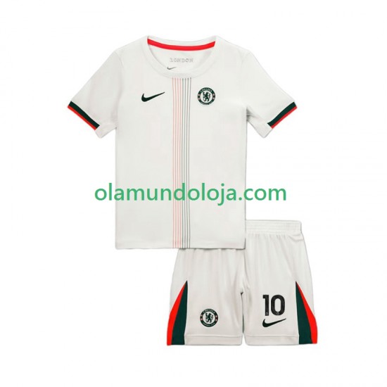 Camisola Chelsea Cole Palmer 10 Criança Equipamento Segundo 2025-2026 Manga Curta